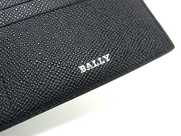 ■新品同様■ BALLY バリー レザー 二つ折り 財布 ウォレット 札入れ 小銭入れ メンズ ブラック系 FN7657_4