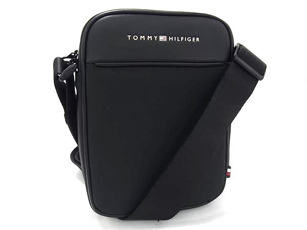 ■新品■未使用■   トミーヒルフィガー レザー ショルダーバッグ クロスボディレ ディース ブラック系 FN8626