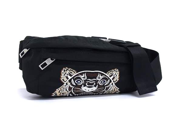 ■新品同様■ KENZO ケンゾー ナイロン ボディバッグ クロスボディ メンズ レディース ブラック系 FN8849