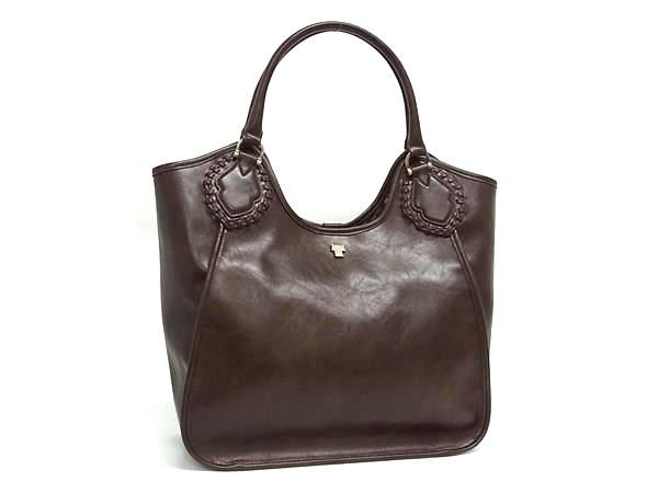 ■新品■未使用■ ANNASUI アナスイ レザー ショルダー トートバッグ 肩掛けかばん レディース ブラウン系 FN9012