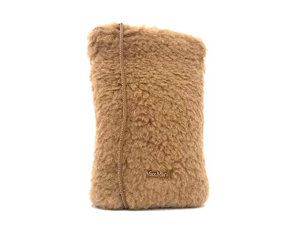 ■新品同様■ Max Mara マックスマーラ クロッシー ファー クロスボディ ショルダーバッグ ポシェット ブラウン系 FP2526