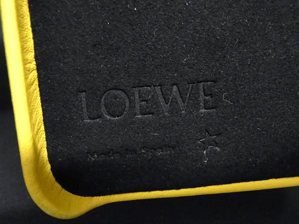 ■新品同様■ LOEWE ロエベ レザー エレファント 象 iPhoneX/XS 対応 アイフォンケース スマホケース イエロー系 FP3778_2