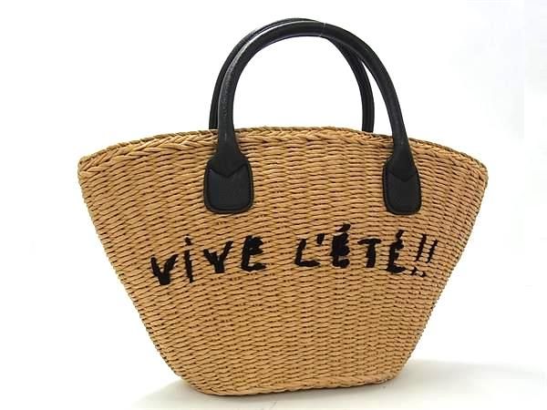 ■新品同様■ agnes b. アニエスベー トゥービー バイ アニエスベー ペーパー かごバッグ ハンドバッグ トート ベージュ系 FP5134