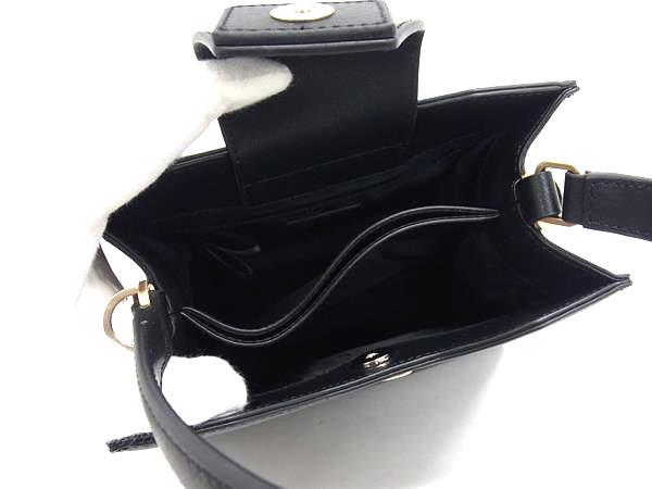 アニエスベー ミニ ハンドバッグ 2WAY ショルダーバッグ レザー 黒 レザー 2wayショルダーバッグ 