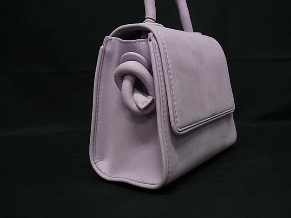 ■新品同様■ VASIC ヴァジック ビー ミニミニ スエード×レザー 2WAY ハンドバッグ ショルダー クロスボディ パープル系 FP5860_1