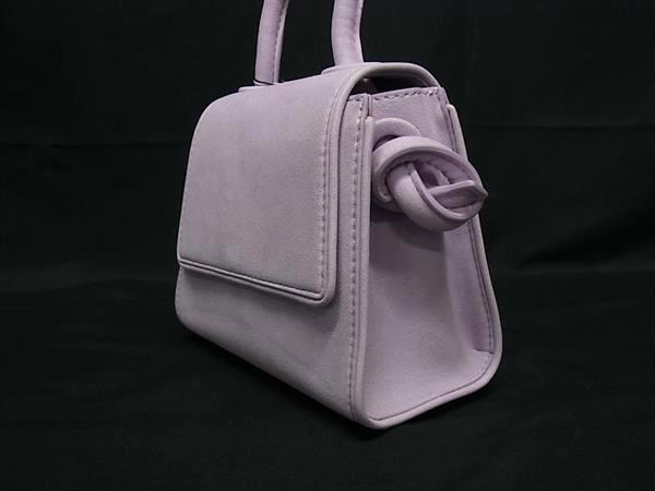 ■新品同様■ VASIC ヴァジック ビー ミニミニ スエード×レザー 2WAY ハンドバッグ ショルダー クロスボディ パープル系 FP5860_2