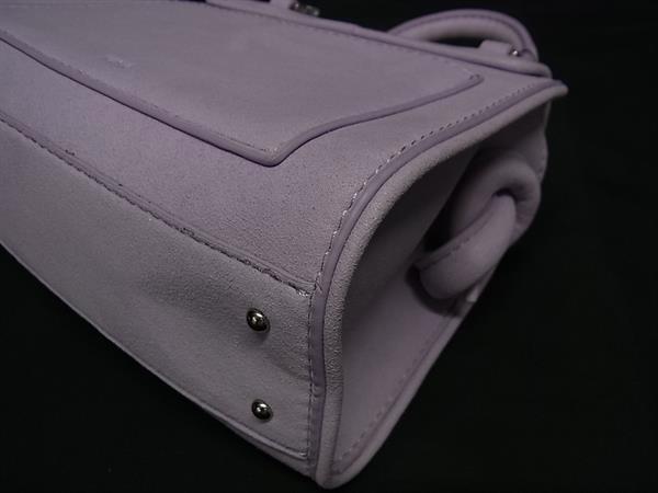■新品同様■ VASIC ヴァジック ビー ミニミニ スエード×レザー 2WAY ハンドバッグ ショルダー クロスボディ パープル系 FP5860_6