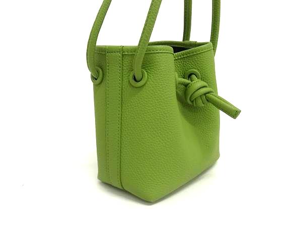 ■極美品■ VASIC ヴァジック ボンド ミニミニ レザー ハンドバッグ ショルダーバッグ 肩掛け レディース グリーン系 FP5878_1