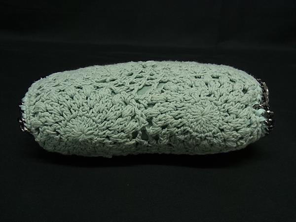 ■美品■ STELLA McCARTNEY ステラ マッカートニー  ファラベラ コットン クロシェ ショルダーバッグ ライトブルー系 FP5925_5