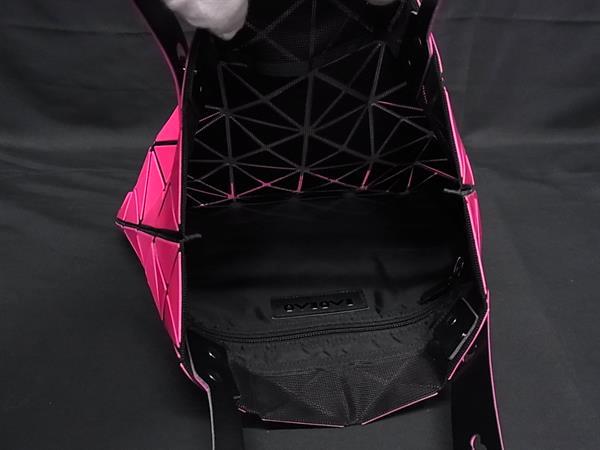 ■美品■ BAO BAO ISSEY MIYAKE バオバオイッセイミヤケ ルーセント PVC トートバッグ ハンドバッグ レディース ピンク系 FP5926_7