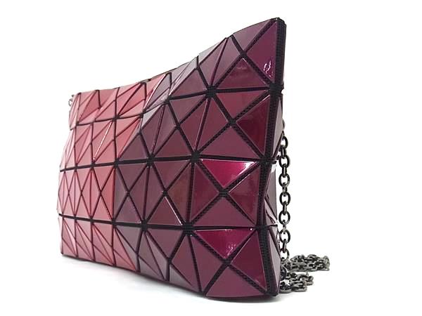 ■美品■ BAO BAO ISSEY MIYAKE バオバオイッセイミヤケ プリズム PVC クロスボディ チェーン ショルダーバッグ レッド系 FP5928 □美品□ BAO BAO ISSEY MIYAKE バオバオイッセイミヤケ プリズム PVC