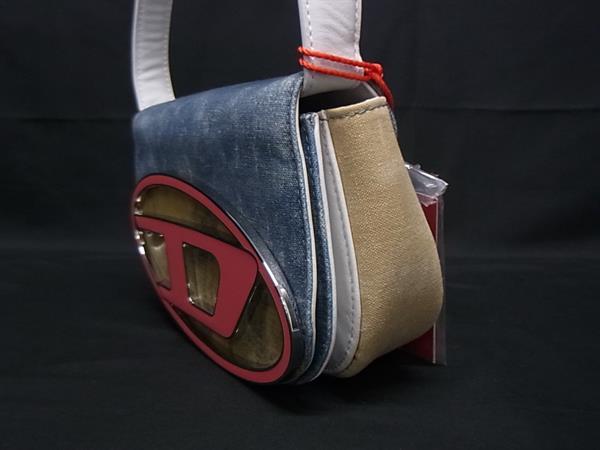 ■新品■未使用■ DIESEL ディーゼル デニム×レザー 2WAY ハンドバッグ ショルダー クロスボディ ブルー系×ピンク系 FP5940_2