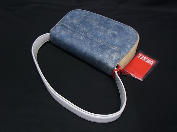■新品■未使用■ DIESEL ディーゼル デニム×レザー 2WAY ハンドバッグ ショルダー クロスボディ ブルー系×ピンク系 FP5940_4