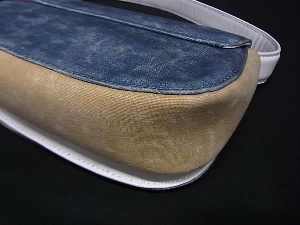 ■新品■未使用■ DIESEL ディーゼル デニム×レザー 2WAY ハンドバッグ ショルダー クロスボディ ブルー系×ピンク系 FP5940_6