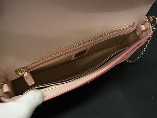 ■極美品■ MCM エムシーエム パトリシア モノグラム ヴィセトス柄 レザー ショルダーバッグ 斜め掛け レディース ピンク系 FP5952
