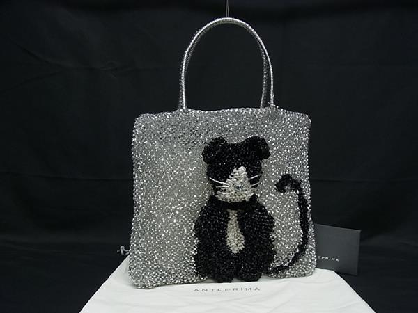 ■新品■未使用■ ANTEPRIMA アンテプリマ アニマーレ ワイヤーバッグ PVCワイヤー キャット 猫 ハンドバッグ シルバー系 FP7199