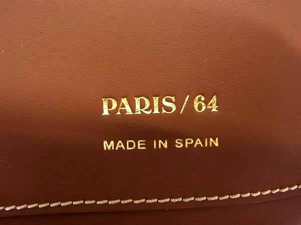 ■極美品■ PARIS/64 パリ シックスティフォー Windsor Taupe レザー ショルダーバッグ 斜め掛け レディース ブラウン系 FP7257_9