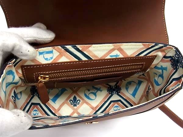■極美品■ PARIS/64 パリ シックスティフォー Windsor Taupe レザー ショルダーバッグ 斜め掛け レディース ブラウン系 FP7257_7
