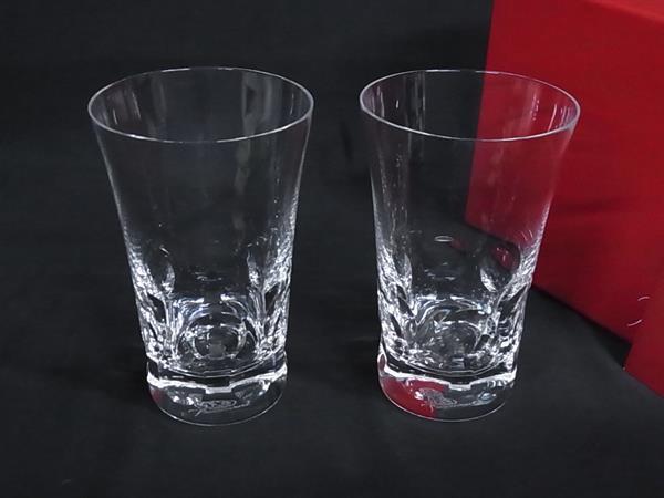 ■新品同様■ Baccarat バカラ ベルーガ クリスタルガラス ハイボールグラス 食器 テーブルウェア ペア 2個セットクリア FP8453