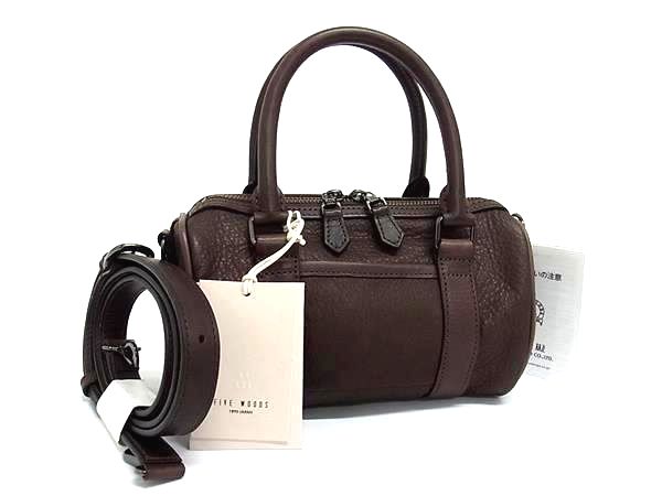 ■新品■未使用■ FIVE WOODS ファイブウッズ レザー 2WAY クロスボディ ハンドバッグ 斜め掛け レディース ブラウン系 FR0903