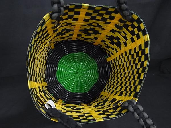 ■新品同様■ MARNI マルニ マーケット ポリプロピレン バケットバッグ ハンドバッグ かごバッグ イエロー系×マルチカラー FR0969 □新品同様□ MARNI マルニ マーケット ポリプロピレン バケットバッグ