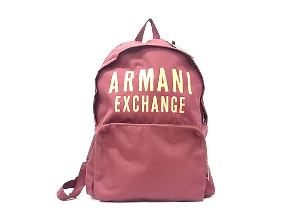 ■新品■未使用■ ARMANI EXCHANGE アルマーニエクスチェンジ ナイロン リュックサック バックパック デイバッグ ボルドー系 FR1104