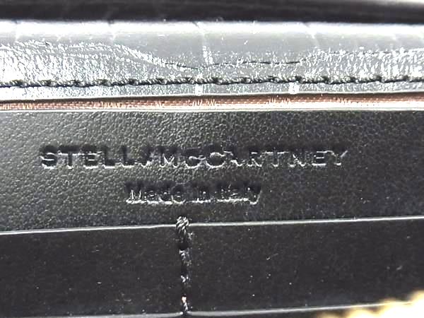 ■新品■未使用■ STELLA McCARTNEY ステラ マッカートニー クロコダイル型押しレザー ショルダーバッグ ブラック系 FR1769_9