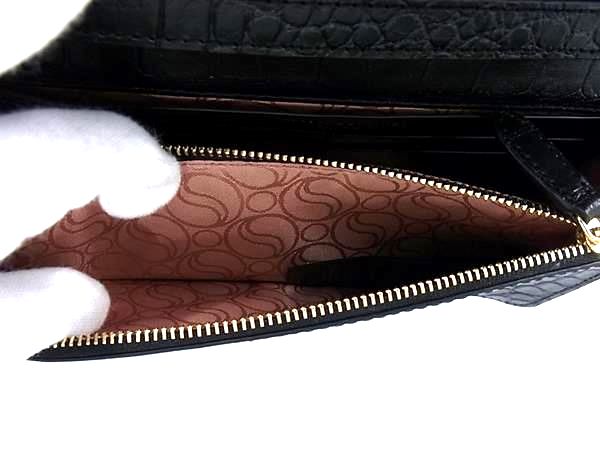 ■新品■未使用■ STELLA McCARTNEY ステラ マッカートニー クロコダイル型押しレザー ショルダーバッグ ブラック系 FR1769_8