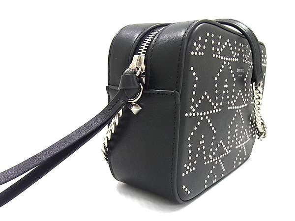 美品工房】美品 JIMMY CHOO（ジミーチュウ）レザー ブラック 黒 楽天