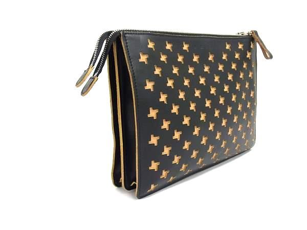 ■美品■ MARNI マルニ レザー クラッチバッグ セカンドバッグ メンズ レディース ブラック系 FR1784_1
