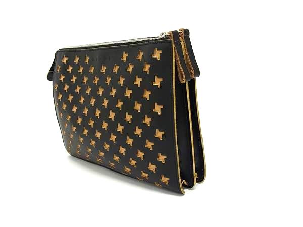 ■美品■ MARNI マルニ レザー クラッチバッグ セカンドバッグ メンズ レディース ブラック系 FR1784_2
