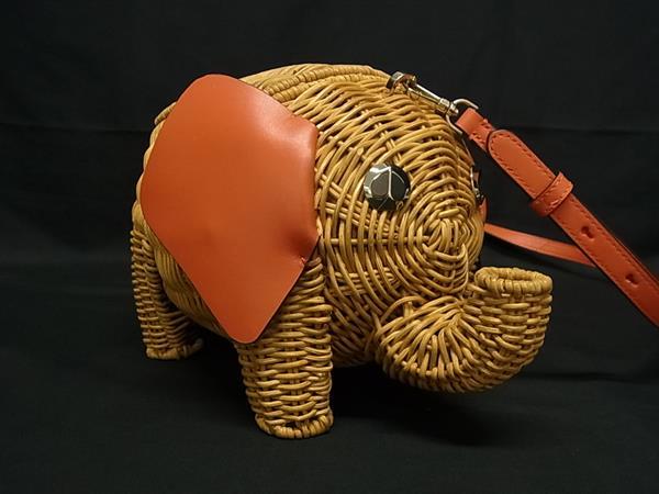 □美品□ kate spade ケイトスペード PXRUB236 エレファント ラタン