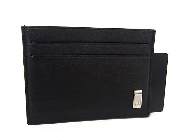 ■新品同様■ dunhill ダンヒル サイドカー レザー カードケース カード入れ パスケース 定期入れ メンズ ブラック系 FR3139
