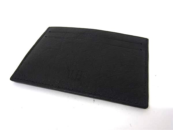■新品同様■ dunhill ダンヒル サイドカー レザー カードケース カード入れ パスケース 定期入れ メンズ ブラック系 FR3139