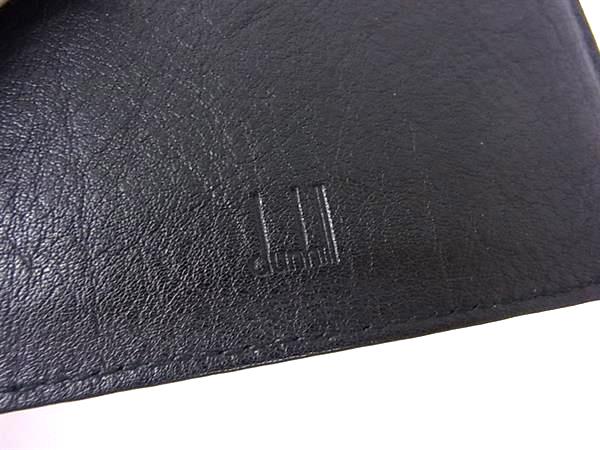 ■新品同様■ dunhill ダンヒル サイドカー レザー カードケース カード入れ パスケース 定期入れ メンズ ブラック系 FR3139