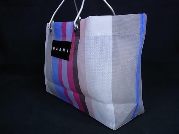 □新品□未使用□ MARNI マルニ フラワーカフェ ナイロン ストライプ 