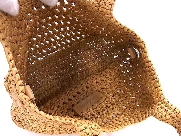 ■新品■未使用■ TODS トッズ ラフィア 2WAY クロスボディ ハンドバッグ ショルダー 斜め掛け レディース ベージュ系 FR5424_7