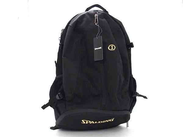 ■新品■未使用■ SPALDING スポルディング ナイロン リュックサック バックパック バスケットボールバッグ ブラック系 FS0957