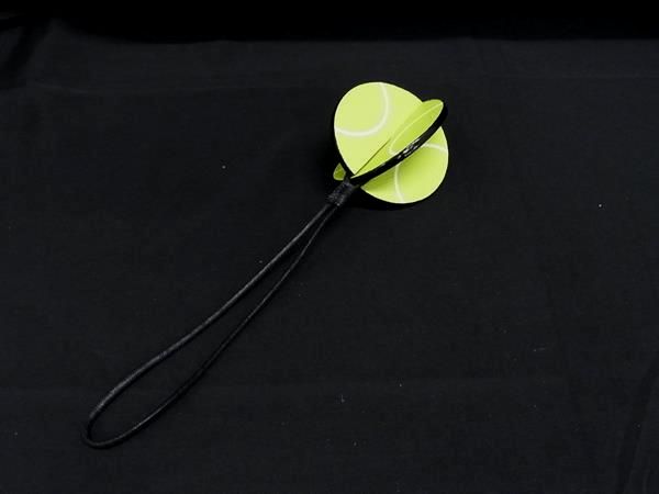 ■新品同様■ Valextra ヴァレクストラ レザー テニスボール キーホルダー チャーム レディース メンズ  グリーン系 FS2590 □新品同様□ Valextra ヴァレクストラ レザー テニスボール