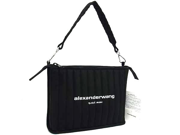 ■新品■未使用■ Alexander Wang アレキサンダーワン キャンバス 2WAY クラッチバッグ ハンドバッグ ショルダー 肩掛け FS2899