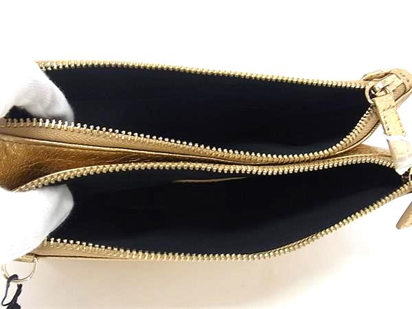 ■新品■未使用■ sandro サンドロ レザー クラッチバッグ セカンドバッグ レディース ゴールド系 FS3725