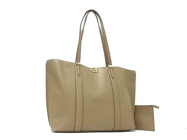 ■極美品■ COLE HAAN コールハーン レザー ハンドバッグ トート ショルダー 肩掛け レディース ブラウン系 FS3736