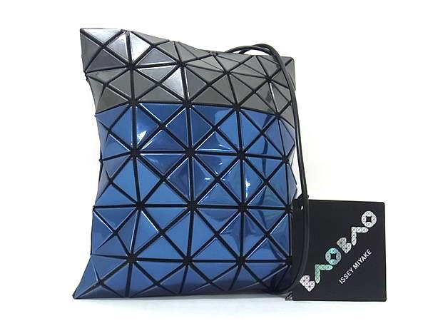■極美品■ BAO BAO ISSEY MIYAKE バオバオイッセイミヤケ プラチナムマーメイド PVC ショルダーバッグ 斜め掛け ブルー系 FS4677