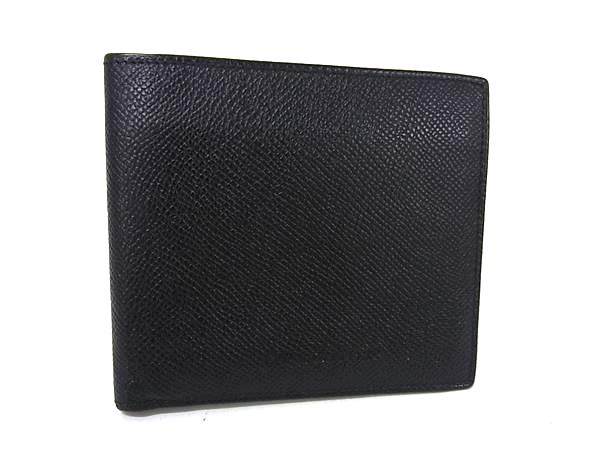 ■新品同様■ BVLGARI ブルガリ レザー 二つ折り 財布 ウォレット 小銭入れ 札入れ カード入れ メンズ レディース ブラック系 FS7979 20,505円
