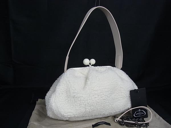 ■極美品■ Weekend Max Mara マックスマーラ パスティチーノ ボア がま口 2WAY ショルダーバッグ 肩掛け 斜め掛け FS9829