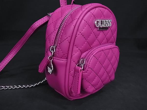 ■新品■未使用■ GUESS ゲス レザー チェーン クロスボディ ショルダーバッグ レディース ピンク系 FT0992_1