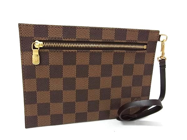 ■新品同様■ LOUIS VUITTON ルイヴィトン ダミエ ポーチ マルチケース 小物入れ メンズ レディース ブラウン系 FT3898
