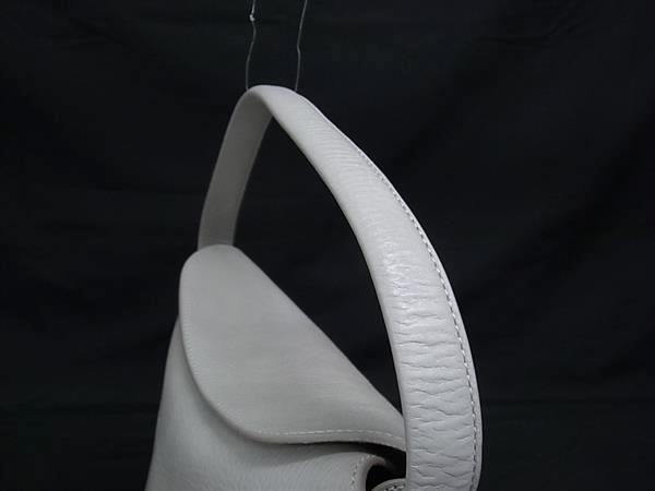 ■美品■ HIROFU ヒロフ レザー ワンハンドル ハンドバッグ トートバッグ ライトグレー系 FT5908_3