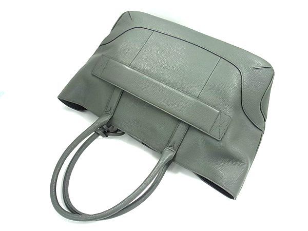 ■新品同様■ PELLE MORBIDA ペッレ モルビダ TARO HAKASE 葉加瀬太郎 レザー トートバッグ ショルダー 肩掛けかばん グレー系 FT7505_2