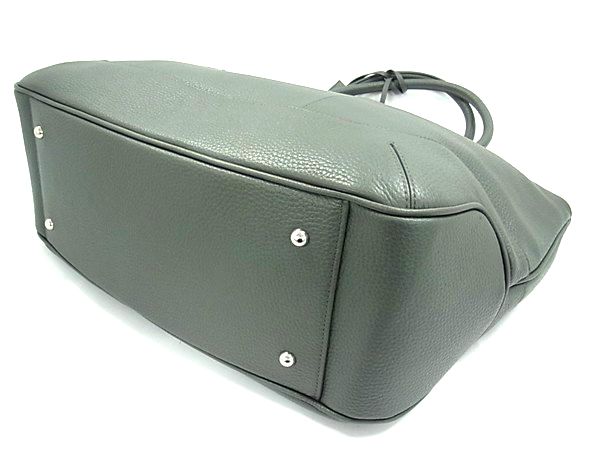 ■新品同様■ PELLE MORBIDA ペッレ モルビダ TARO HAKASE 葉加瀬太郎 レザー トートバッグ ショルダー 肩掛けかばん グレー系 FT7505_3